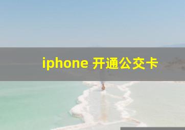 iphone 开通公交卡